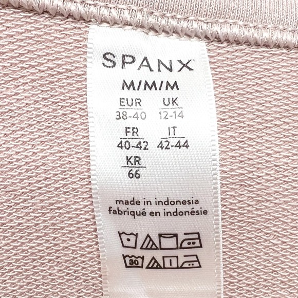 Spanx AirEssentials Crew Neck Tunic Mauve Pink 3/4 Sleeve Sweatshirt Medium - Picture 7 of 8